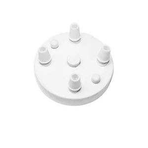 Rosone da soffitto parete Rosetta con 4 uscite colore Bianco