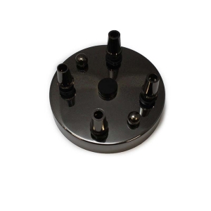 Rosette Wall Multi Ceiling Rose With 4 Output Black