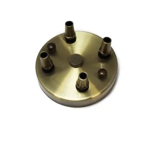 Rosone da soffitto parete Rosetta con 4 uscite colore Bronzo
