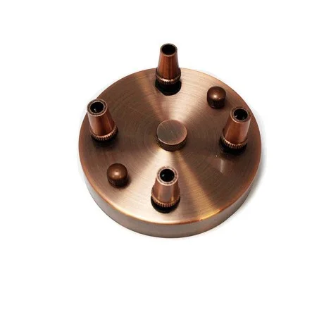 Rosone da soffitto parete Rosetta con 4 uscite colore Rame