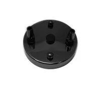 Rosone da soffitto parete Rosetta con 2 uscite colore Nero