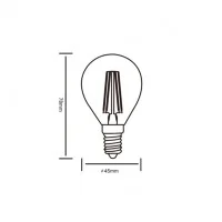 Ideal Lux Sphere Bulb E14 LED 4W 3000K Transparent Glass