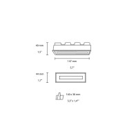 Faretto da Incasso Blade Wall Washer Rettangolare a LED
