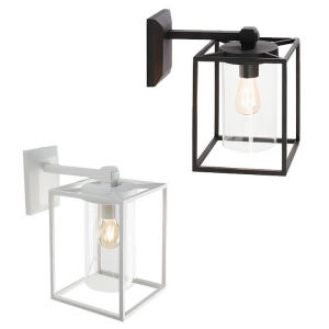 Sovil Domus E27 Rectangular Wall Lamp In Aluminum For Outdoor