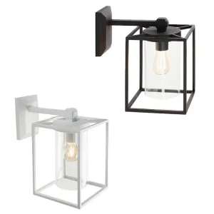Sovil Domus E27 Rectangular Wall Lamp In Aluminum For Outdoor
