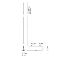 Cini & Nils Acqua Filo Elemento per Installazione da Soffitto a Cini & Nils Acqua Filo Elemento per Installazione da Soffitto a