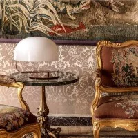 Oluce Zanuso Lampada Da Tavolo con Calotta Rotante da Interno