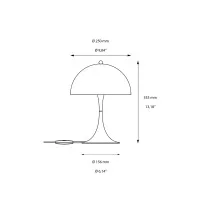 Louis Poulsen Panthella Mini LED Table Lamp By Verner Panton