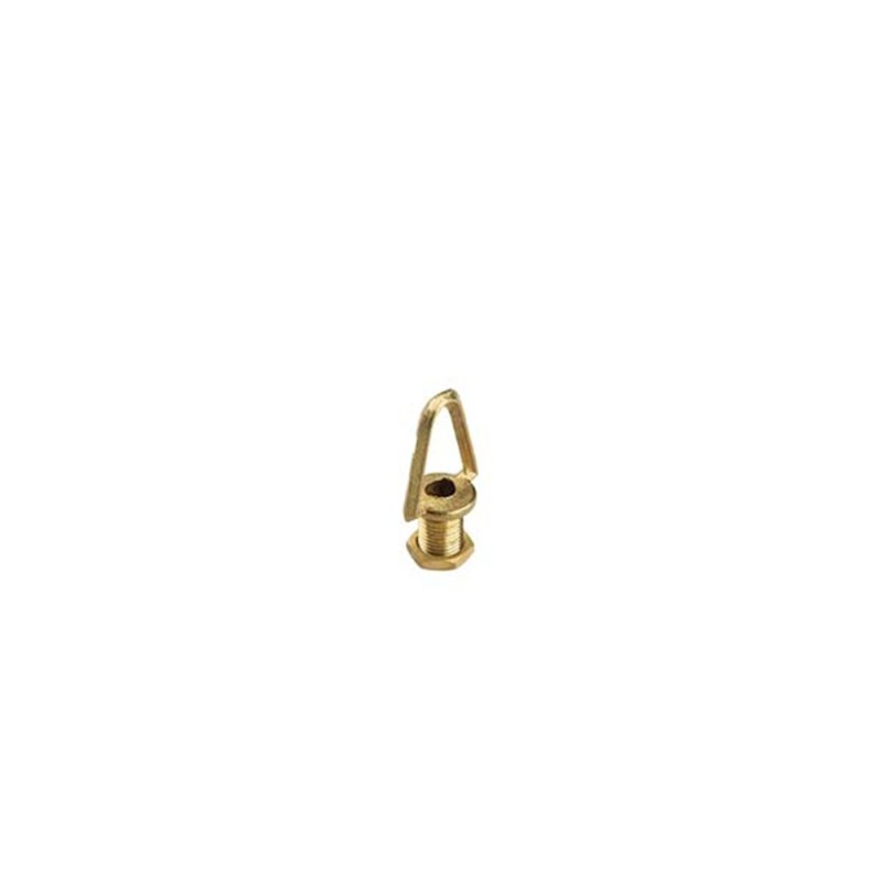 Threaded Hook with Hole M10X1 Brass Threaded Hook with Hole M10X1 Brass