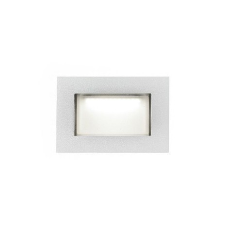 PAN Fast LED 3W 150° 3000K 50lm Incasso Segnapasso IP65 Grigio