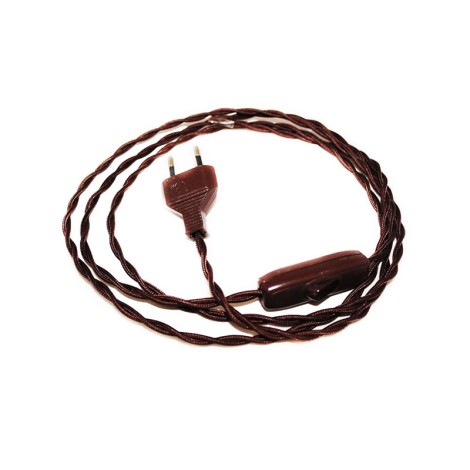 Cavo Cablaggio Intrecciato Treccia 200 cm 250V Spina 2A con