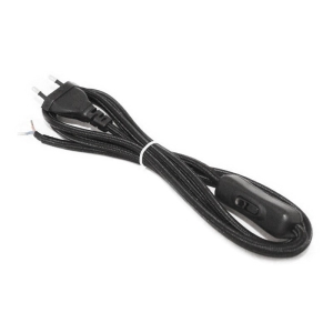 Cavo Cablaggio Bipolare 200 cm 250V Spina 2A con Interruttore