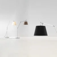 Artemide Tolomeo Paralume Outdoor Floor LED Lamp in Dove Grey