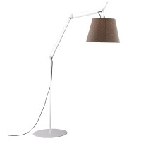 Artemide Tolomeo Paralume Outdoor Floor LED Lamp in Dove Grey