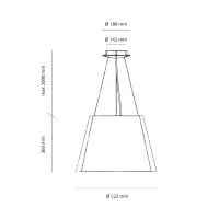 Artemide Tolomeo Paralume Outdoor Suspension LED Lamp in White