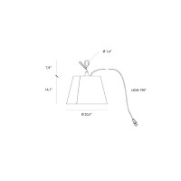 Artemide Tolomeo Paralume Outdoor Hook LED Lamp in Dove Grey