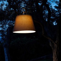Artemide Tolomeo Paralume Outdoor Hook LED Lamp in Dove Grey
