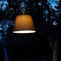 Artemide Tolomeo Paralume Outdoor Hook LED Lamp in Dove Grey