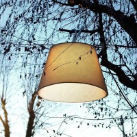 Artemide Tolomeo Paralume Outdoor Hook LED Lamp in Dove Grey