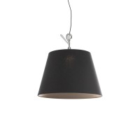 Artemide Tolomeo Paralume Outdoor Hook LED Lamp in Black Fabric