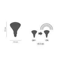 Lampadina R125 LED E27 8W 4000K 630Lm Dimmerabile per Flos Lampadina R125 LED E27 8W 4000K 630Lm Dimmerabile per Flos