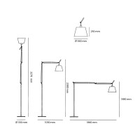 Artemide Tolomeo Mega Floor Lampada LED Dimmerabile da Terra in