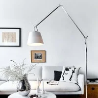 Artemide Tolomeo Mega Floor Dimmable LED Lamp in Satin Ø420mm