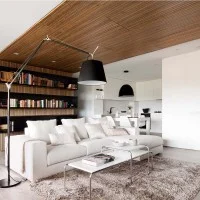Artemide Tolomeo Mega Floor Dimmable LED Lamp in Black Fabric Artemide Tolomeo Mega Floor Dimmable LED Lamp in Black Fabric