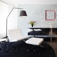 Artemide Tolomeo Mega Floor Dimmable LED Lamp in Black Fabric Artemide Tolomeo Mega Floor Dimmable LED Lamp in Black Fabric