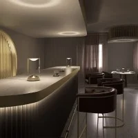 Lumina EVA Glass LED Dimmable Table Lamp By Foster+Partner