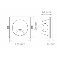 Lampo Faretto Inclinato Tondo GU10 Da Incasso a Soffitto In