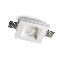 Lampo Faretto Inclinato Quadrato GU10 Da Incasso a Soffitto In