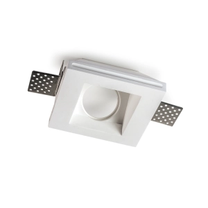 Lampo Faretto Inclinato Quadrato GU10 Da Incasso a Soffitto In