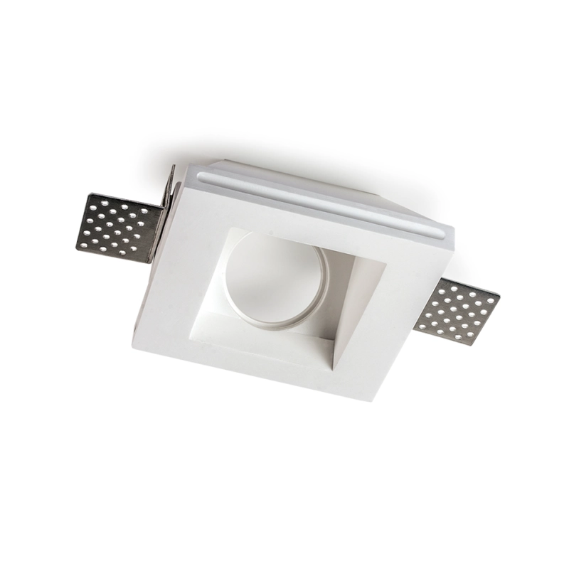 Lampo Faretto Inclinato Quadrato GU10 Da Incasso a Soffitto In