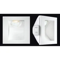 Lampo Faretto Inclinato Quadrato GU10 Da Incasso a Soffitto In