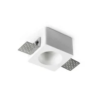 Lampo Faretto H55 GU10 Da Incasso a Soffitto In Gesso Quadrato