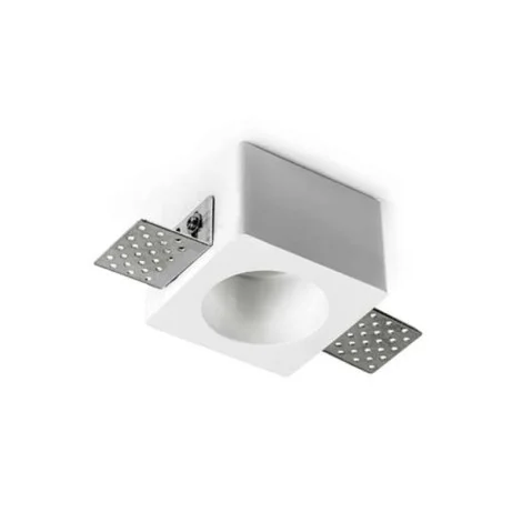 Lampo Faretto H55 GU10 Da Incasso a Soffitto In Gesso Quadrato