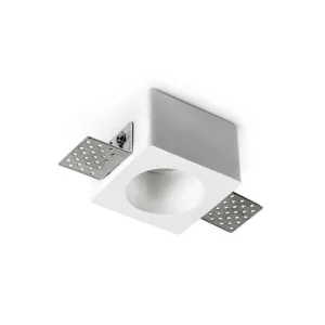 Lampo Faretto H55 GU10 Da Incasso a Soffitto In Gesso Quadrato