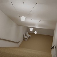 Lumina Perla Lampada Sferica in Vetro da Sospensione Regolabile