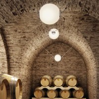 Lumina Perla Lampada Sferica in Vetro da Sospensione Regolabile