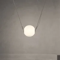 Lumina Perla Adjustable Spherical Glass Suspension Lamp By