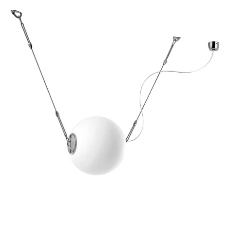 Lumina Perla Adjustable Spherical Glass Suspension Lamp By