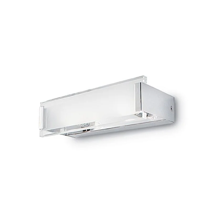 Ideal Lux Tek AP2 2x40W G9 Wall Lamp Applique Glass Chrome