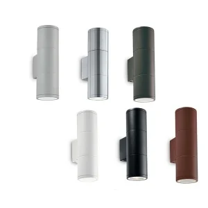 Ideal GUN AP2 Small GU10 Cylinder IP44 Round Wall Lamp