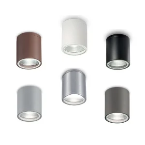 Ideal GUN PL1 Lamp GU10 Cylinder IP44 Round Aluminum Ceiling