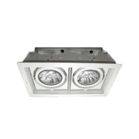 iGuzzini Deep Frame Minimal Bianco faro da incasso doppio 2x75W