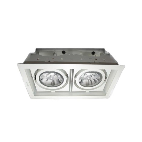 iGuzzini Deep Frame Minimal White double recessed light 2x75W