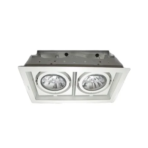 iGuzzini Deep Frame Minimal White double recessed light 2x75W