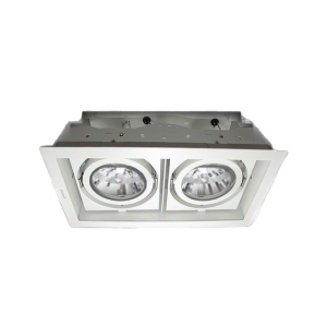 iGuzzini Deep Frame Minimal Bianco faro da incasso doppio 2x75W