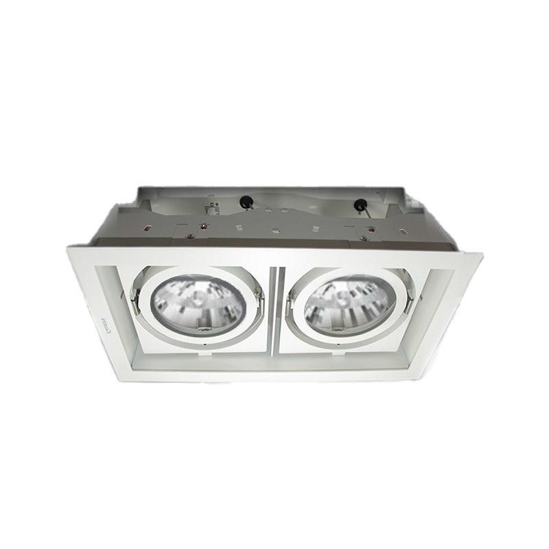 iGuzzini Deep Frame Minimal Bianco faro da incasso doppio 2x75W